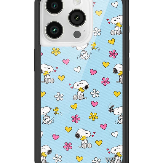 Wildflower iPhone case 15 Pro Madhappy x Peanuts Collab Blue Cute