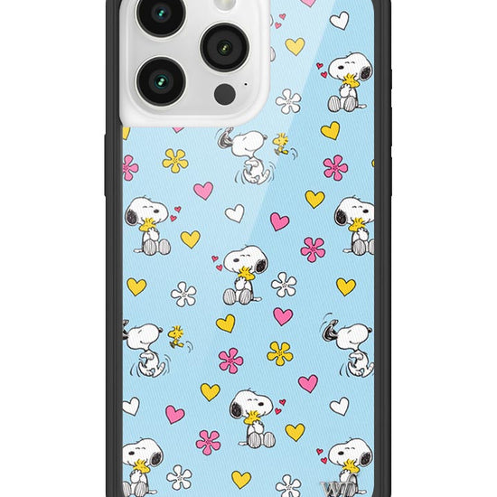 Wildflower iPhone case 15 Pro Max Madhappy x Peanuts Collab Blue Cute
