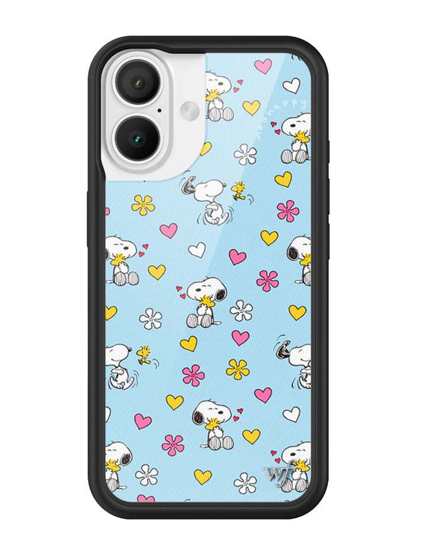Wildflower iPhone case 16 Madhappy x Peanuts Collab Blue Cute