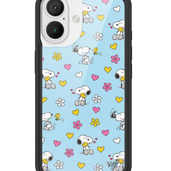 Wildflower iPhone case 16 Madhappy x Peanuts Collab Blue Cute