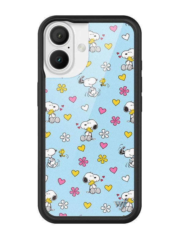 Wildflower iPhone case 16 Madhappy x Peanuts Collab Blue Cute