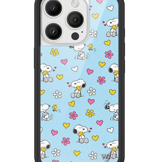 Wildflower iPhone case 16 Pro Madhappy x Peanuts Collab Blue Cute