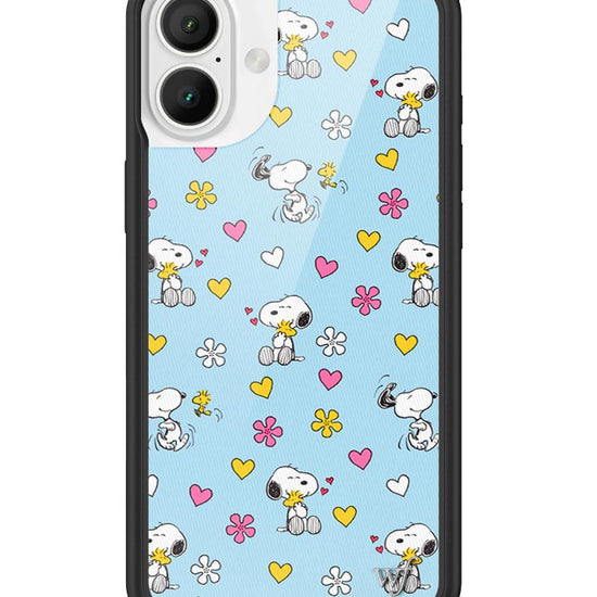 Wildflower iPhone case 16 Plus Madhappy x Peanuts Collab Blue Cute