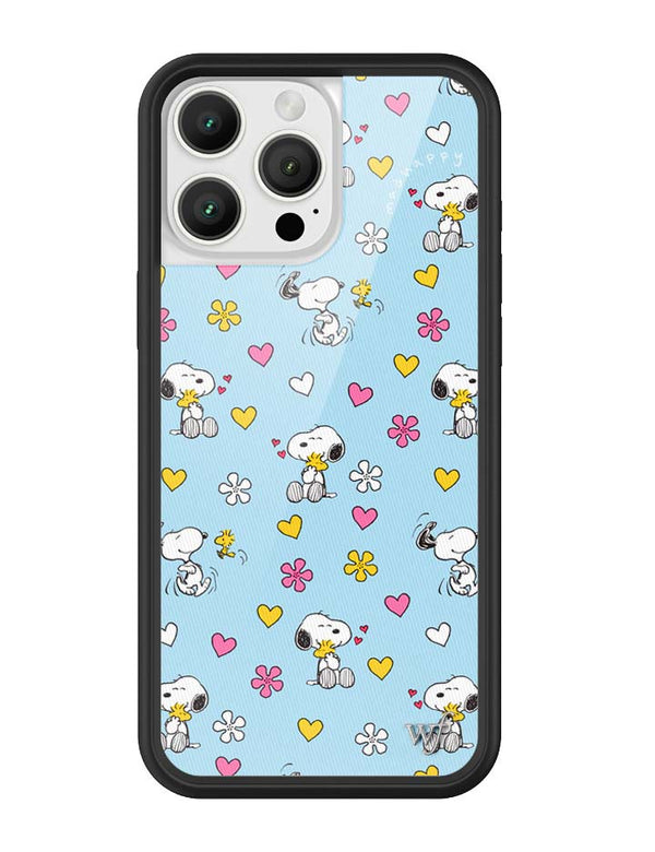 Wildflower iPhone case 16 Pro Max Madhappy x Peanuts Collab Blue Cute