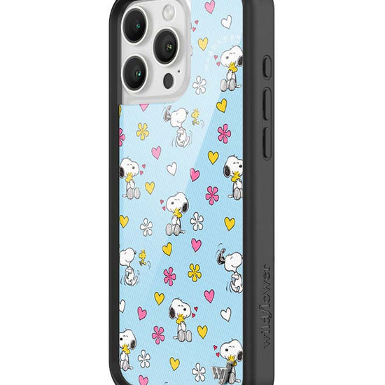Wildflower iPhone case 16 Pro Max Madhappy x Peanuts Collab Blue Cute