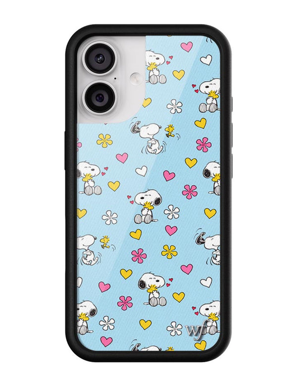 Wildflower iPhone case 17 Madhappy x Peanuts Collab Blue Cute