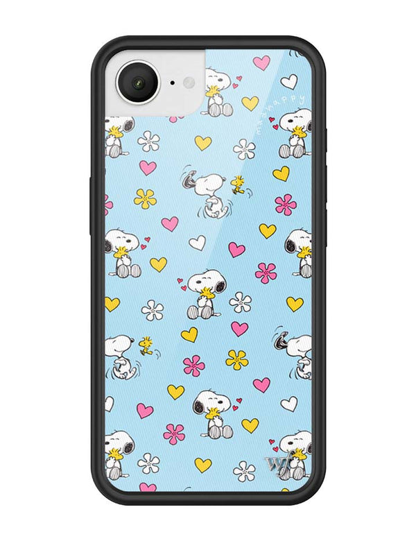 Wildflower iPhone case 17e Madhappy x Peanuts Collab Blue Cute