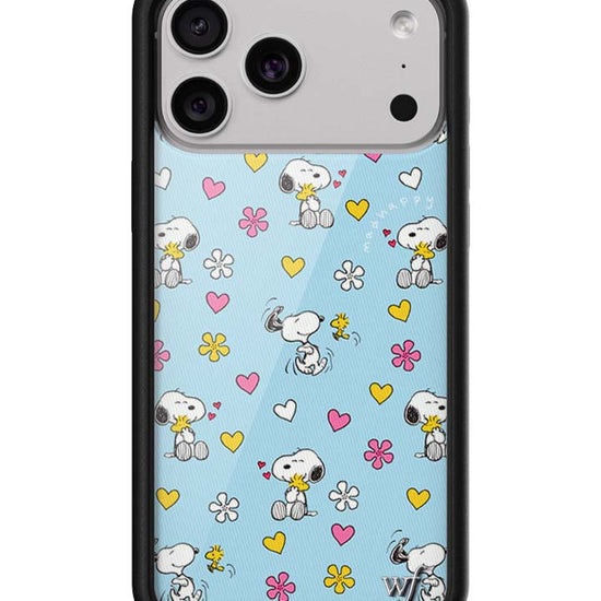 Wildflower iPhone case 17 Pro Max Madhappy x Peanuts Collab Blue Cute