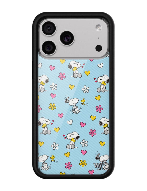 Wildflower iPhone case 17 Pro Max Madhappy x Peanuts Collab Blue Cute