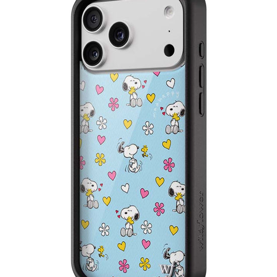 Wildflower iPhone case 17 Pro Max Madhappy x Peanuts Collab Blue Cute