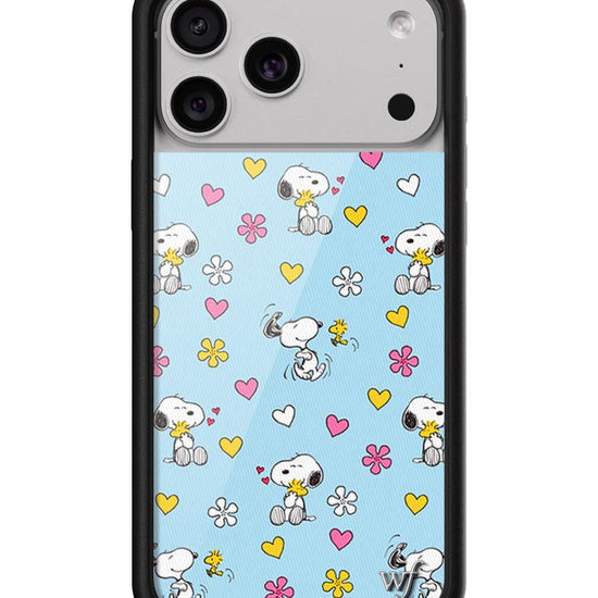 Wildflower iPhone case 17 Pro Max Madhappy x Peanuts Collab Blue Cute
