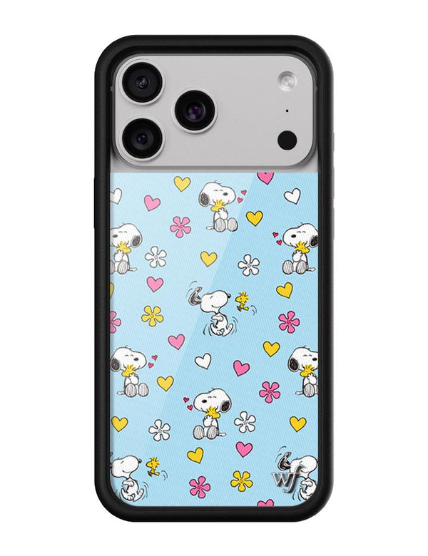 Wildflower iPhone case 17 Pro Max Madhappy x Peanuts Collab Blue Cute