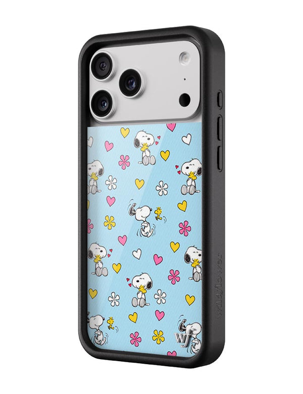 Wildflower iPhone case 17 Pro Max Madhappy x Peanuts Collab Blue Cute