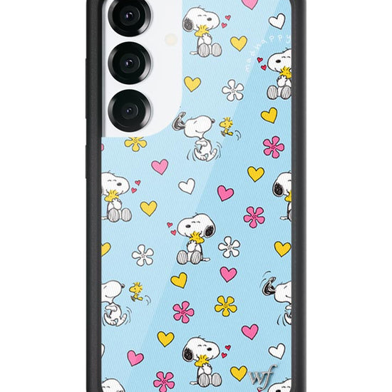 Wildflower Galaxy S25 case Madhappy x Peanuts Collab Blue Cute