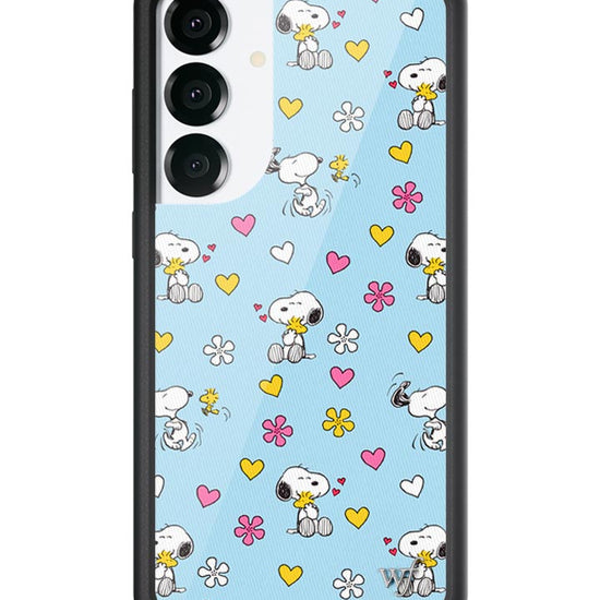 Wildflower Galaxy S25 case Plus Madhappy x Peanuts Collab Blue Cute