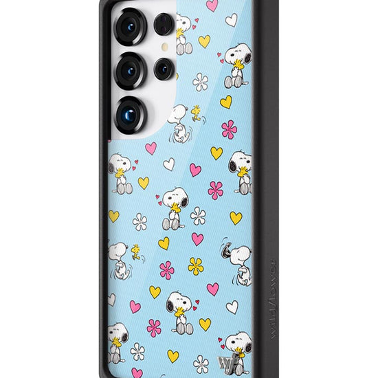 Wildflower Galaxy S25 case Ultra Madhappy x Peanuts Collab Blue Cute