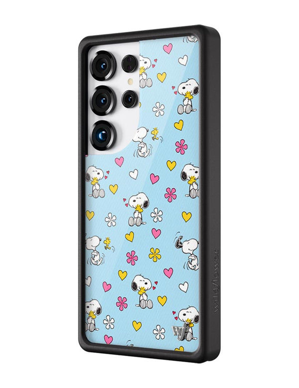 Wildflower Galaxy S25 case Ultra Madhappy x Peanuts Collab Blue Cute