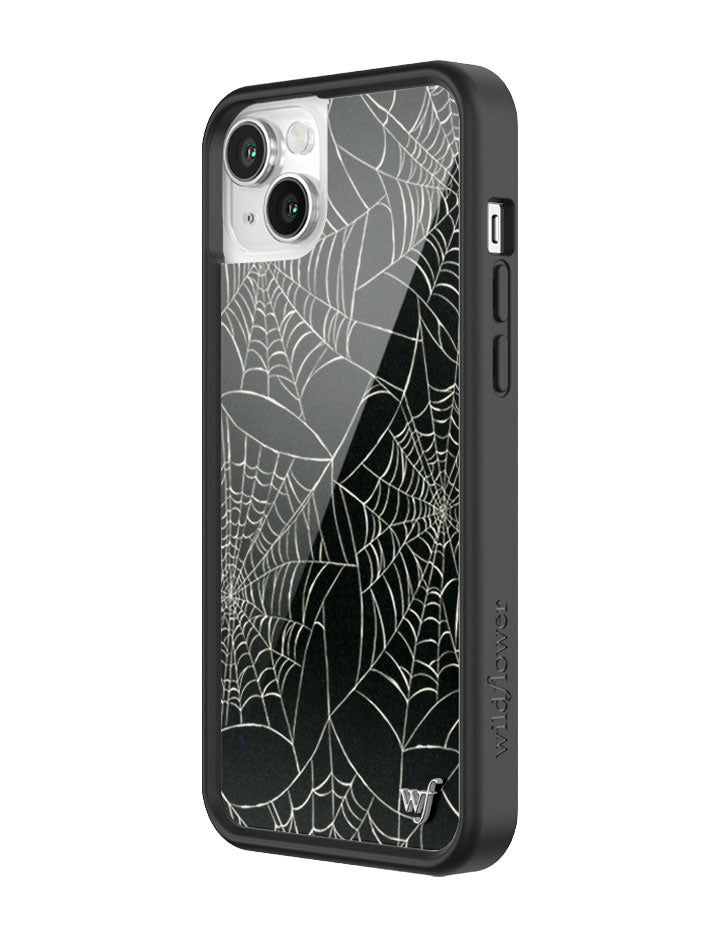 Wildflower iPhone case 14 Itsy Bitsy Spider Black Cute