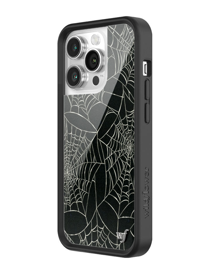 Wildflower iPhone case 14 Pro Itsy Bitsy Spider Black Cute