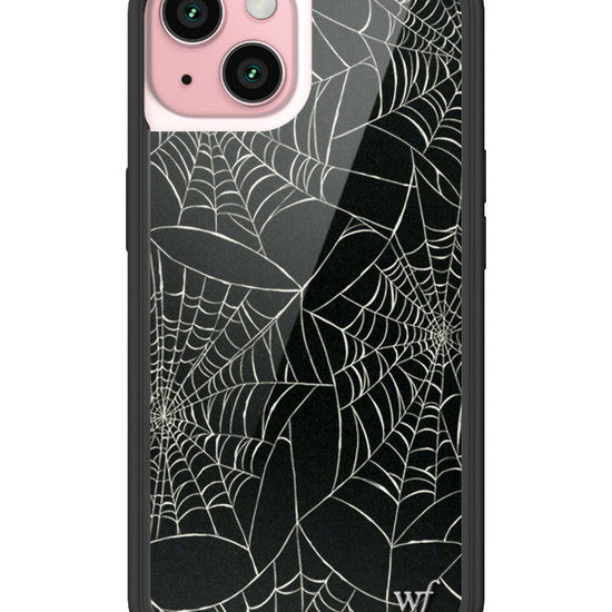 Wildflower iPhone case 15 Itsy Bitsy Spider Black Cute