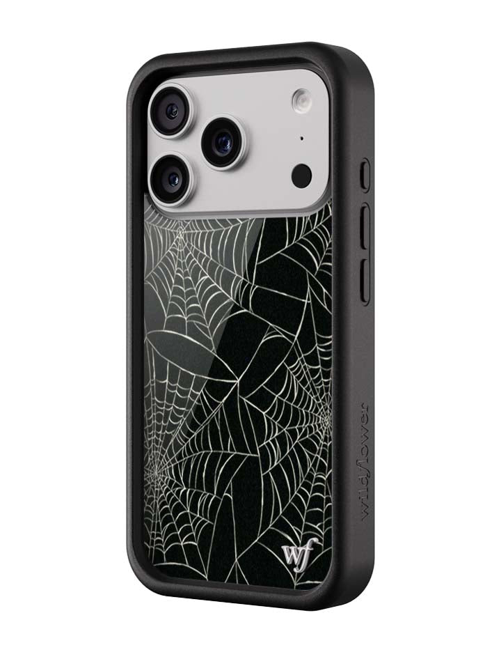 Wildflower iPhone case 18 Pro Itsy Bitsy Spider Black Cute