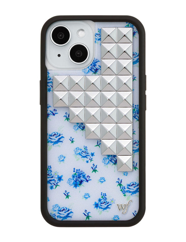Wildflower iPhone case 15 Forget Me Not Floral Stud Cute