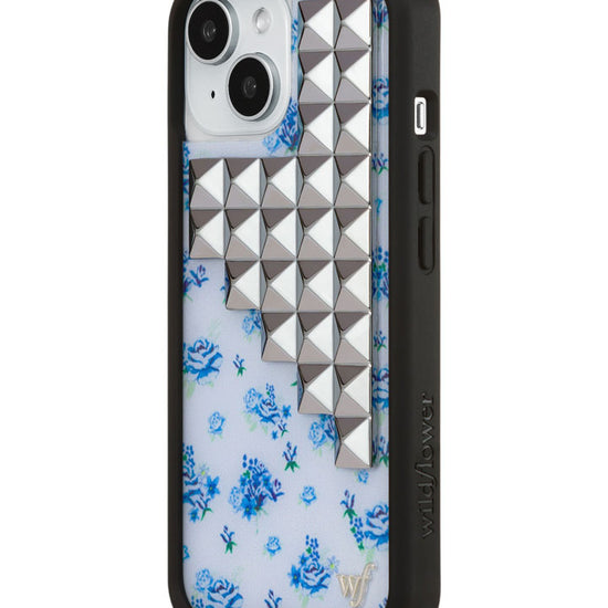 Wildflower iPhone case 15 Forget Me Not Floral Stud Cute