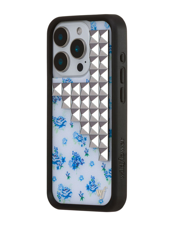 Wildflower iPhone case 15 Pro Forget Me Not Floral Stud Cute