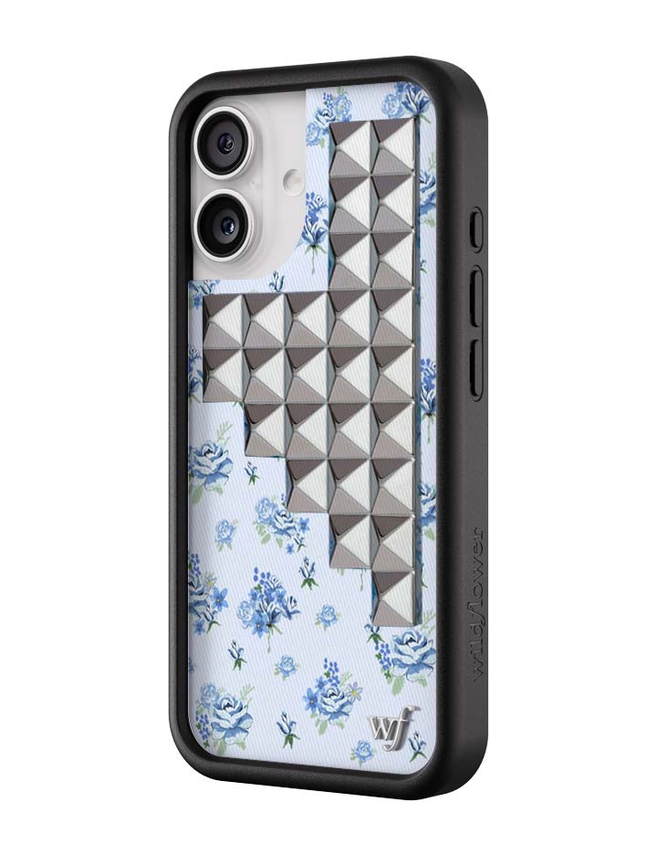Wildflower iPhone case 17 Forget Me Not Floral Stud Cute