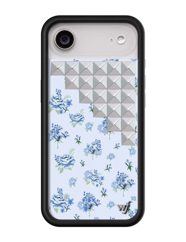 iPhoneケース　両面スタッズ　フラワー×クロス Forget Me Not Floral Stud iPhone 16 Pro Max Case – Wildflower Cases
