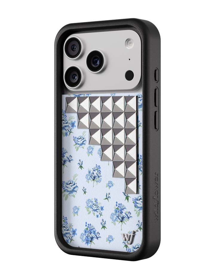 Wildflower iPhone case 17 Pro Forget Me Not Floral Stud Cute