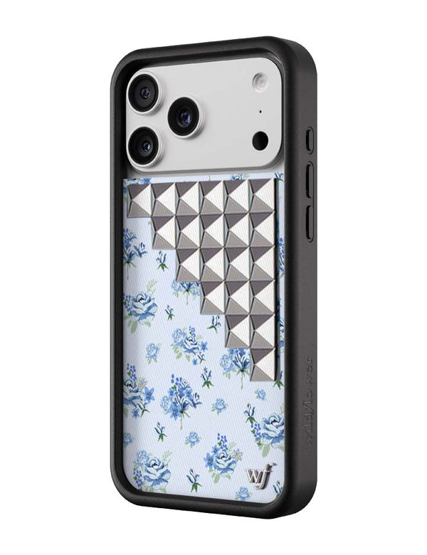 Wildflower iPhone case 17 Pro Max Forget Me Not Floral Stud Cute