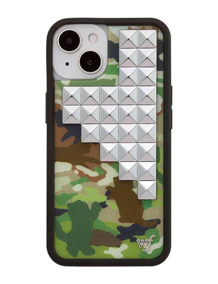 Wildflower Cat Camo Stud iPhone case iPhone 15 Wildflower Cat Camo Stud iPhone case iPhone 15