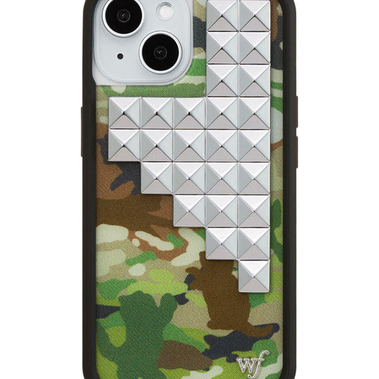 Wildflower iPhone case 15 Cat Camo Stud Cute