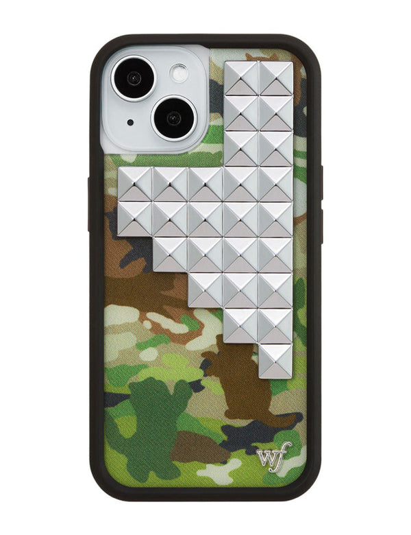 Wildflower iPhone case 15 Cat Camo Stud Cute