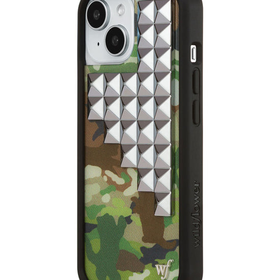 Wildflower iPhone case 15 Cat Camo Stud Cute