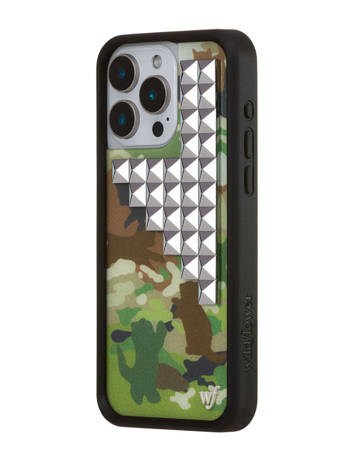 Cat Camo Stud iPhone 15 Pro Max Case – Wildflower Cases