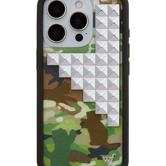 Wildflower iPhone case 16 Pro Cat Camo Stud Cute