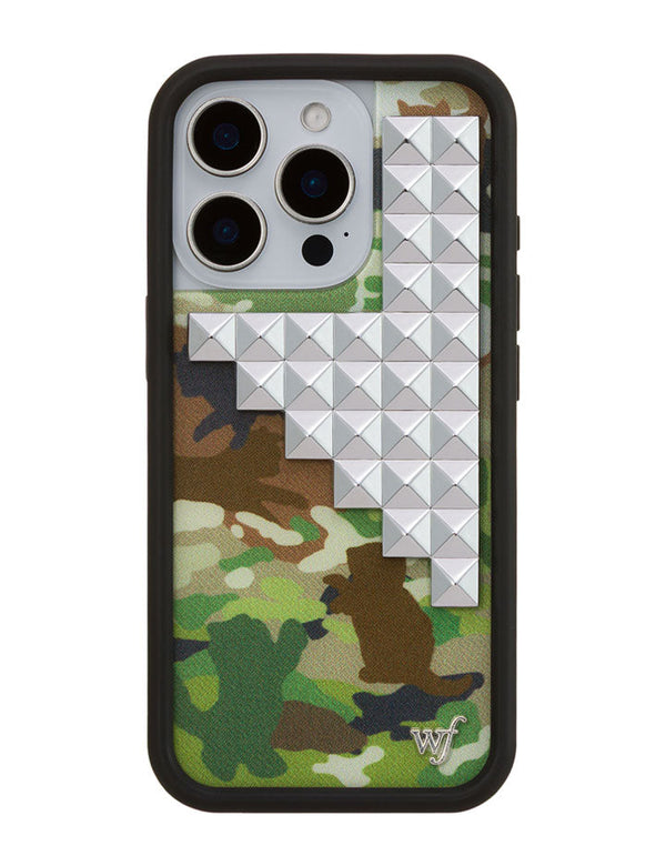 Wildflower iPhone case 16 Pro Cat Camo Stud Cute