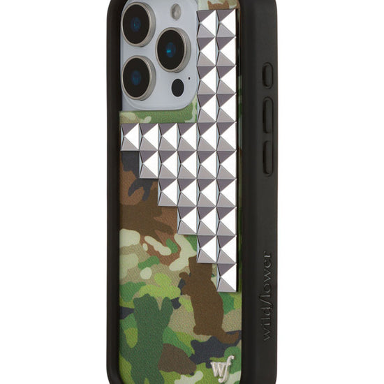 Wildflower iPhone case 16 Pro Cat Camo Stud Cute