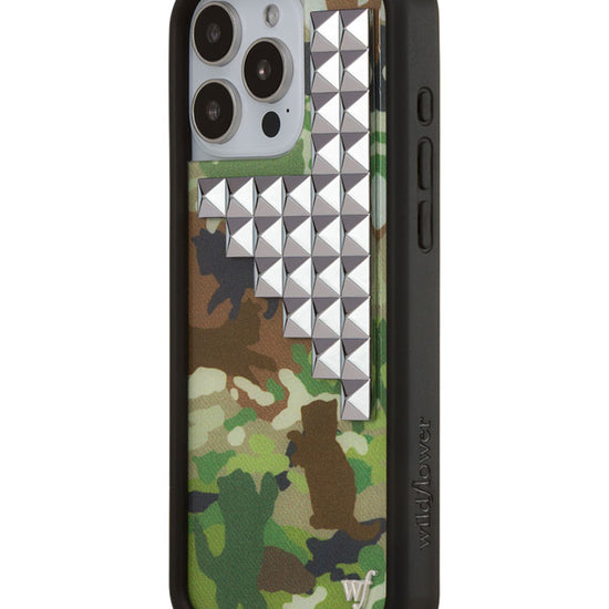 Wildflower iPhone case 16 Pro Max Cat Camo Stud Cute