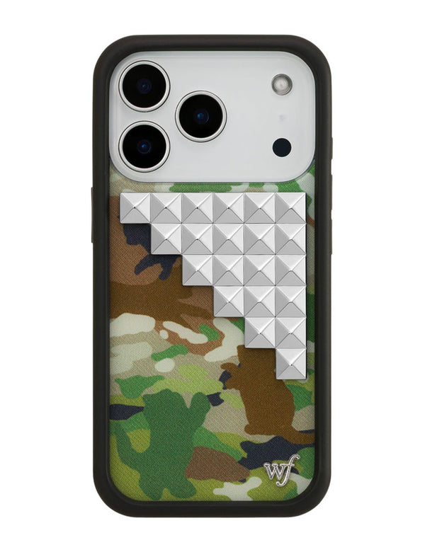 Wildflower iPhone case 17 Pro Cat Camo Stud Cute