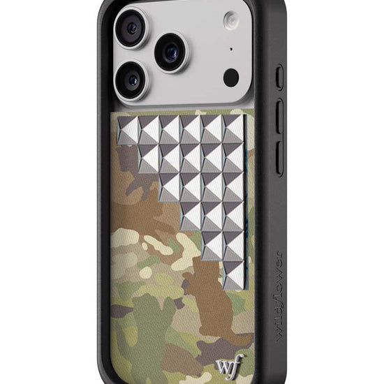 Wildflower iPhone case 17 Pro Cat Camo Stud Cute