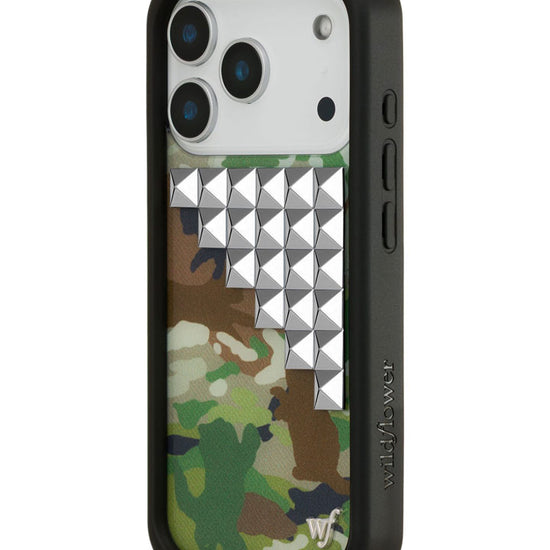 Wildflower iPhone case 17 Pro Cat Camo Stud Cute