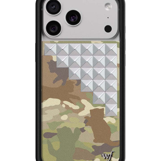 Wildflower iPhone case 17 Pro Max Cat Camo Stud Cute
