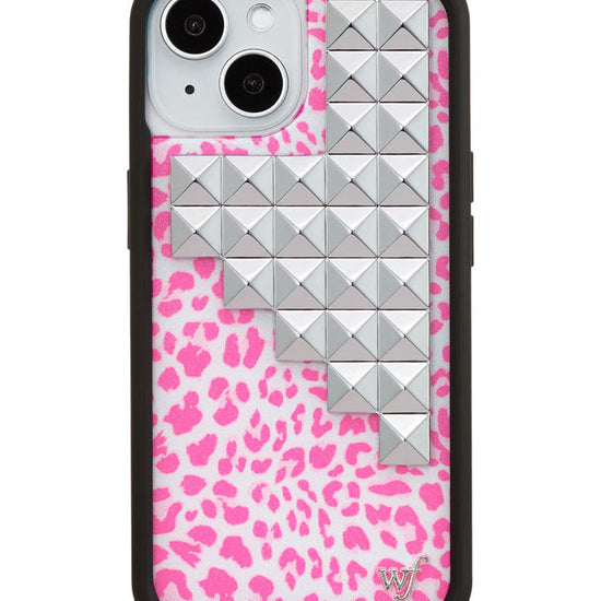 Wildflower iPhone case 15 Pink Meow Stud Cute