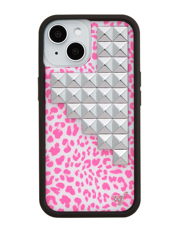 Wildflower iPhone case 15 Pink Meow Stud Cute