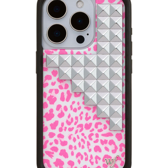 Wildflower iPhone case 15 Pro Pink Meow Stud Cute