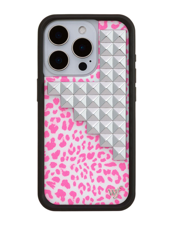 Wildflower iPhone case 15 Pro Pink Meow Stud Cute