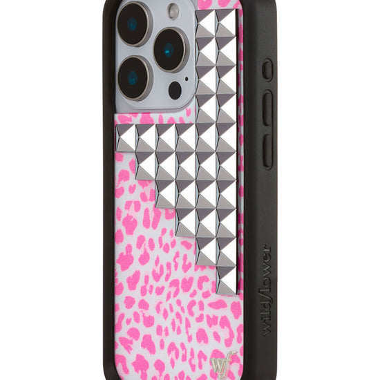 Wildflower iPhone case 15 Pro Pink Meow Stud Cute